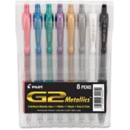 Pilot Pilot Corp. Of America PIL Pen, G2 Metallics, 8/St, Ast PI450846